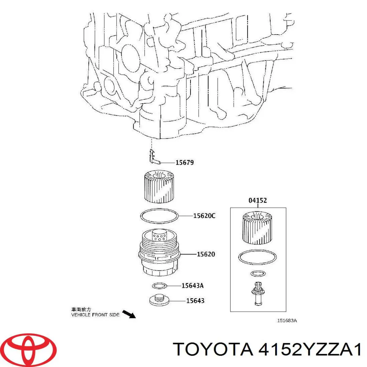 Масляный фильтр 4152YZZA1 Toyota