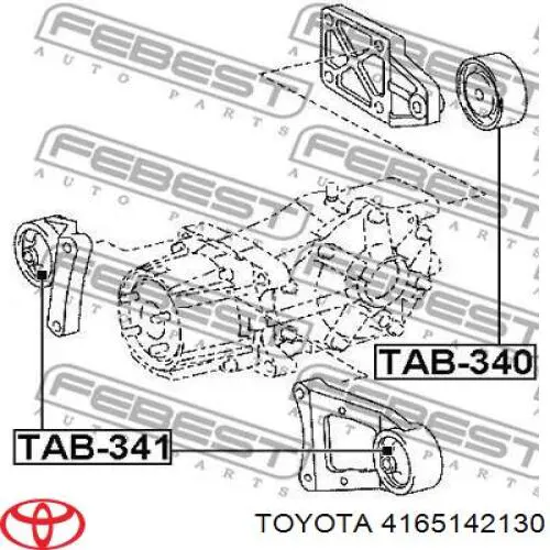4165142130 Toyota сайлентблок (подушка редуктора заднего моста задний)