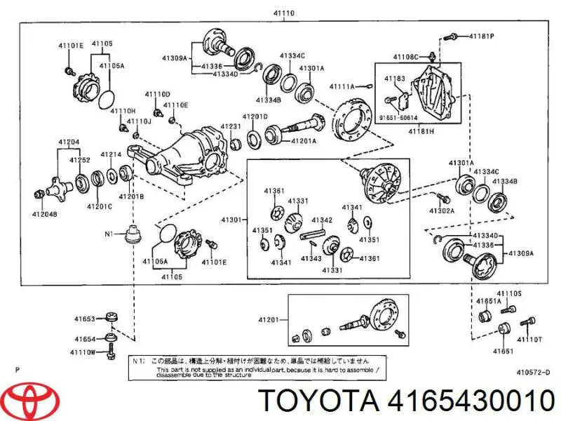 4165430010 Toyota 