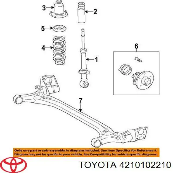 4210102210 Toyota Подрамник задней подвески
