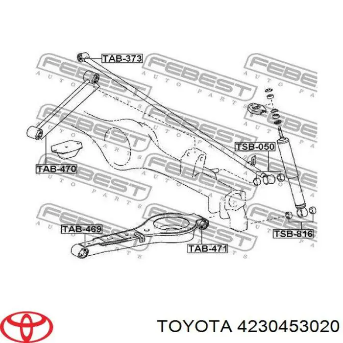 Цапфа поворотная правая Toyota 4230453020 цена, от 20.32 USD