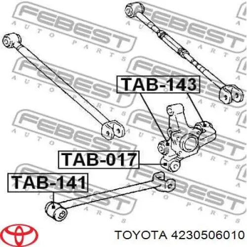 Купить 4230506010 Toyota Цапфа (поворотный кулак) задний левый
