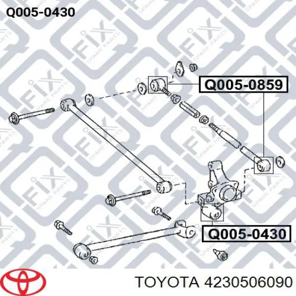 Цапфа - поворотный кулак задний, левый Toyota 4230506090 цена, от 23.87 USD
