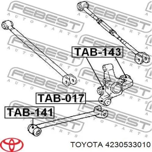 4230533010 Toyota цапфа (поворотный кулак задний левый)