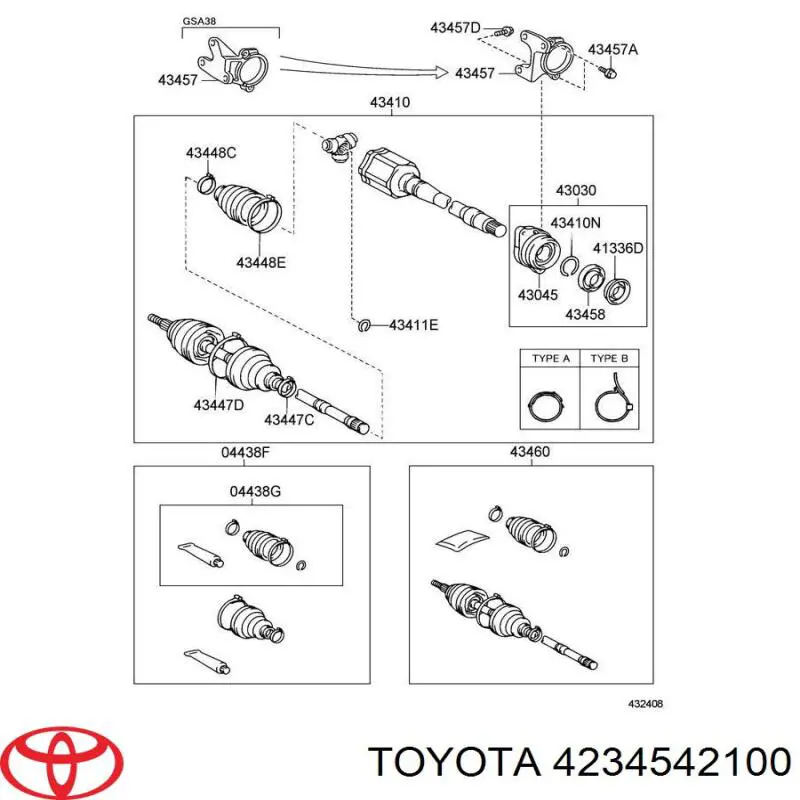 4234542100 Toyota 
