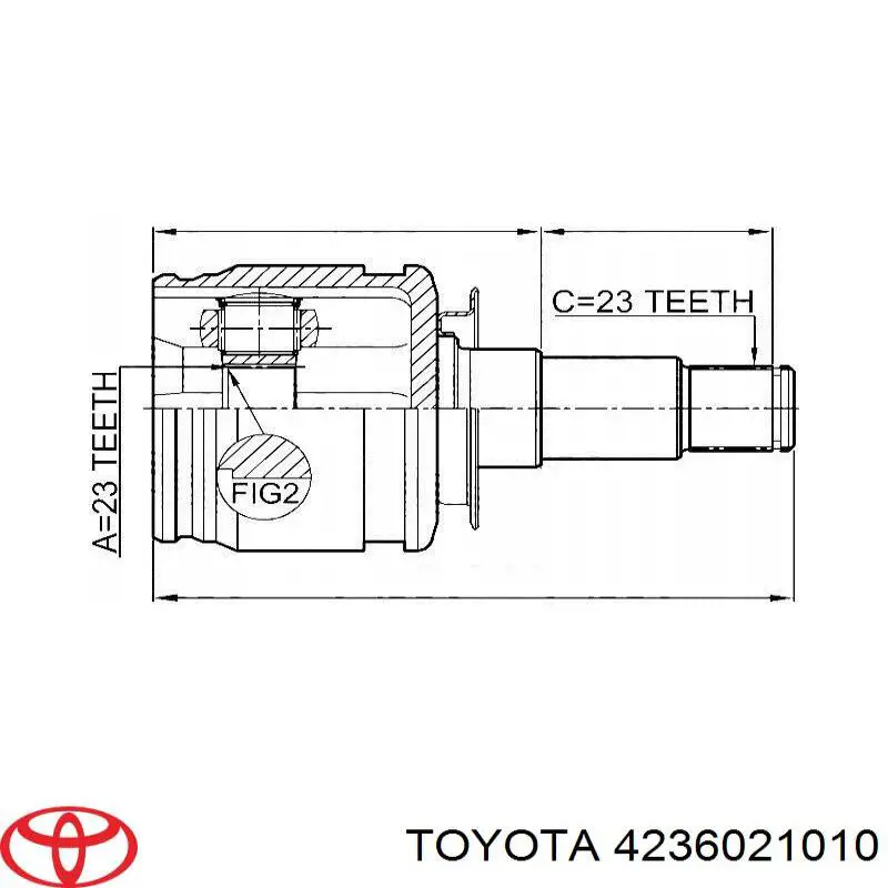 Junta homocinética interna traseira 4236021010 Toyota