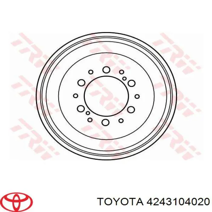 Барабан тормозной задний Toyota 4243104020 цена, от 54.52 USD