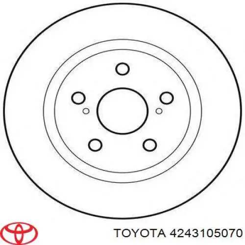 Задний дисковый тормоз Toyota 4243105070