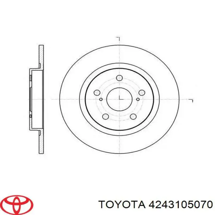 4243105070 Toyota диск тормозной задний