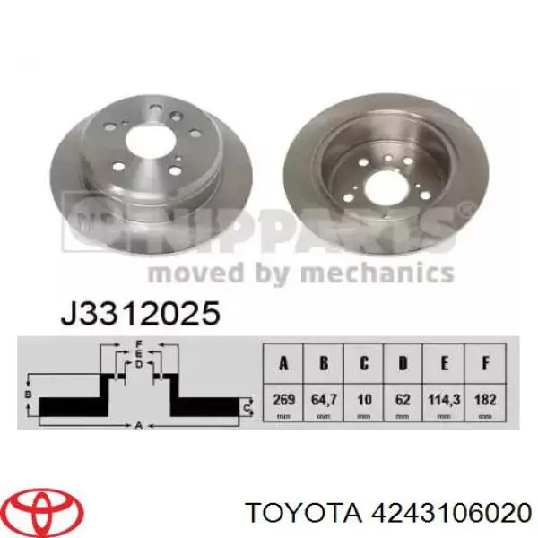 Дисковый тормоз на Toyota Camry IV V20