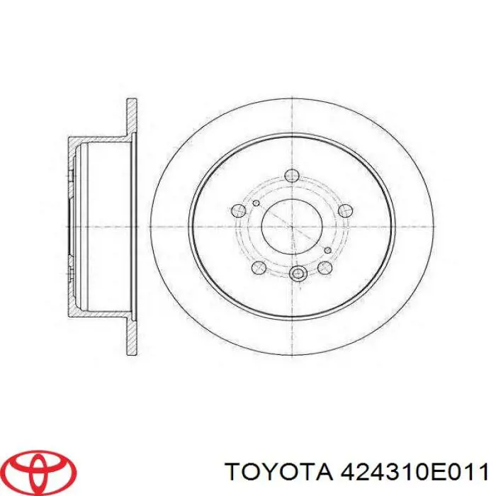 424310E011 Toyota диск тормозной задний