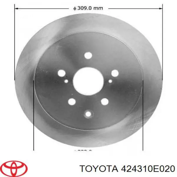 Тормозные диски 424310E020 Toyota