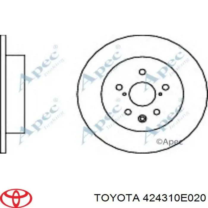 Задний дисковый тормоз Toyota 424310E020