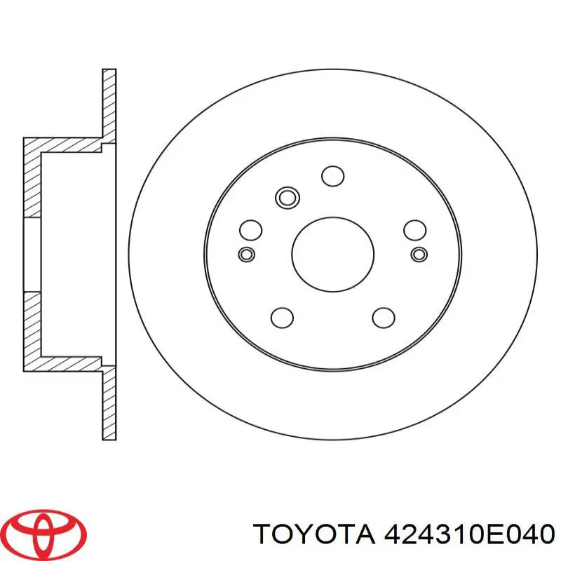 Купить 424310E040 Toyota Диск тормозной задний