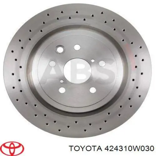 Disco de freno trasero 424310W030 Toyota/Lexus