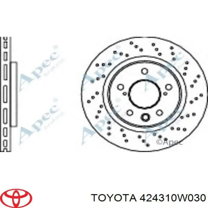 424310W030 Toyota Дисковый тормоз