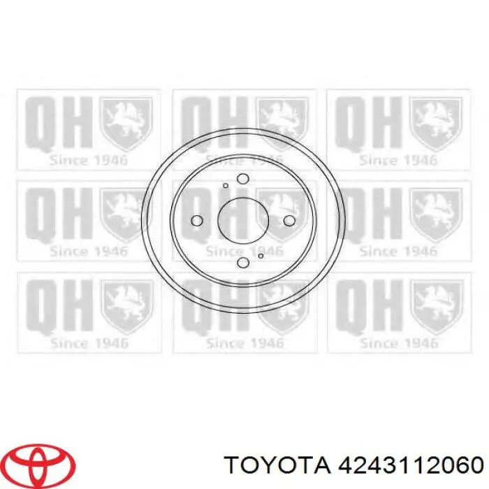 4243112060000RM Daihatsu tambor do freio traseiro