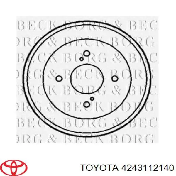4243112140 Toyota барабан тормозной задний