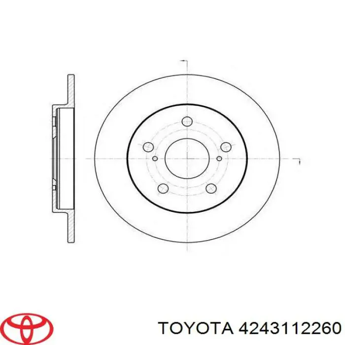 Диск тормозной задний TOYOTA 4243112260