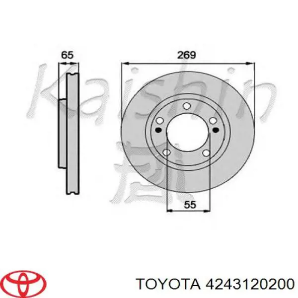 Тормозные диски 4243120210 Toyota