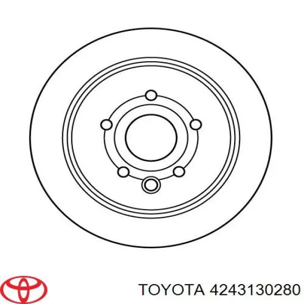 Купить 4243130280 Toyota Диск тормозной задний