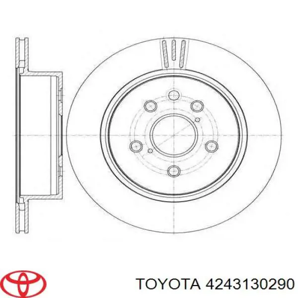 4243130290 Toyota disco do freio traseiro