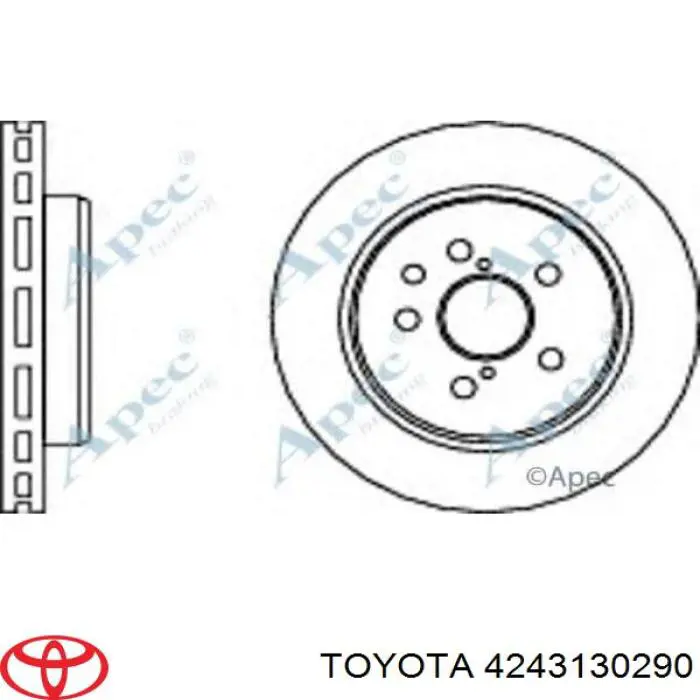 Тормозные диски 4243130290 Toyota