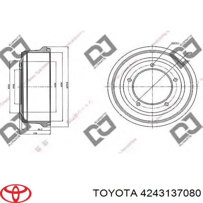 Тормозной барабан 4243137080 Toyota