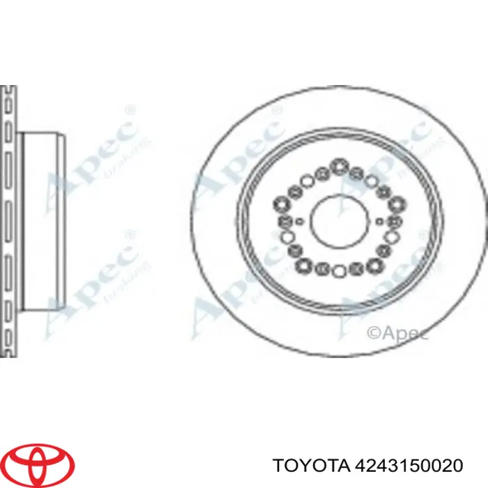 4243150020 Toyota Дисковый тормоз