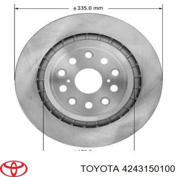 Диск гальмівний задній 4243150100 Toyota/Lexus