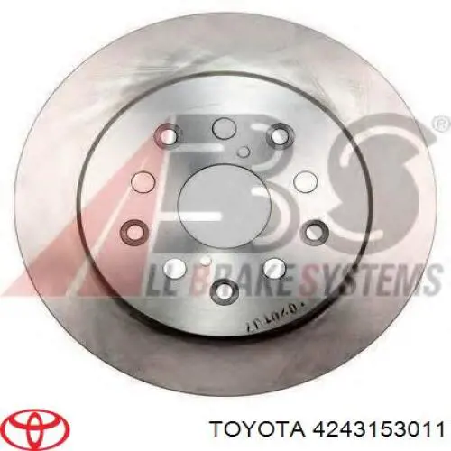 Disco de freno trasero 4243153011 Toyota/Lexus