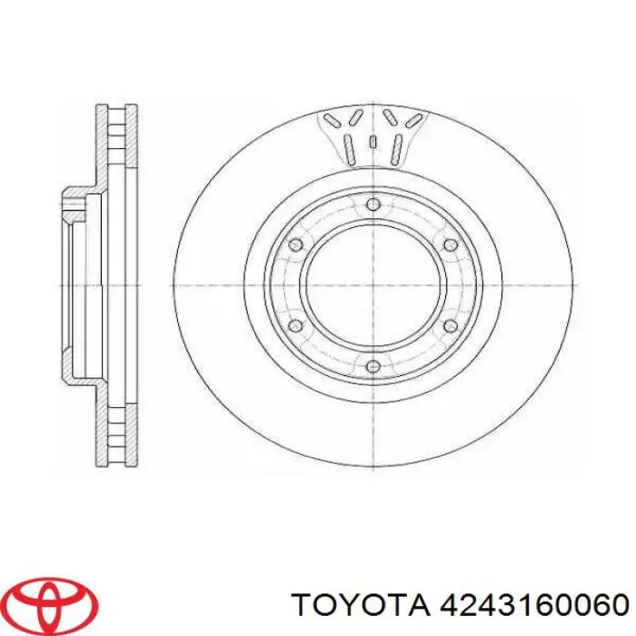 Тормозные диски 4243160060 Toyota