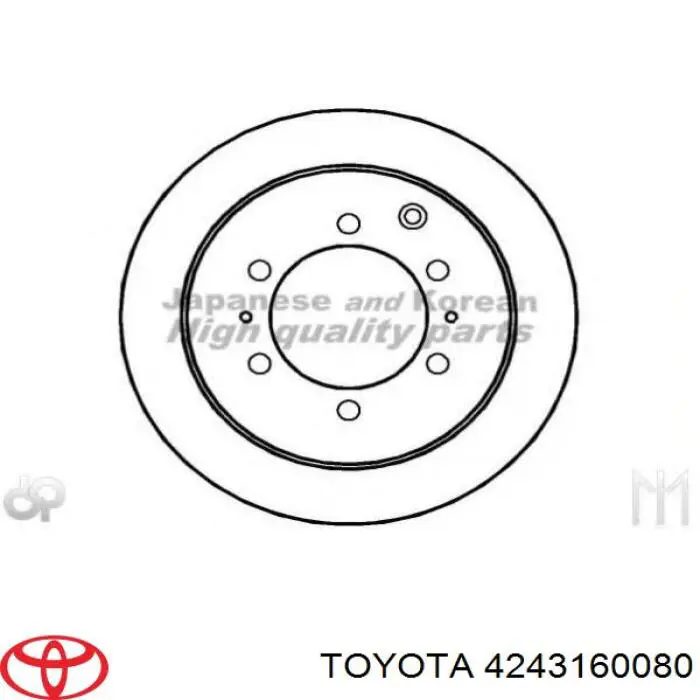 Задний тормозной диск Toyota 4243160080 цена, от 44.91 USD
