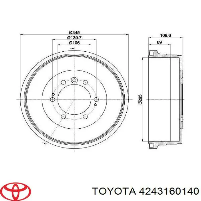 Тормозной барабан TA200C Japan Parts