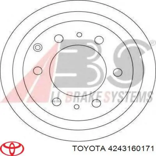 Задний тормозной диск Toyota 4243160171 цена, от 38.47 USD