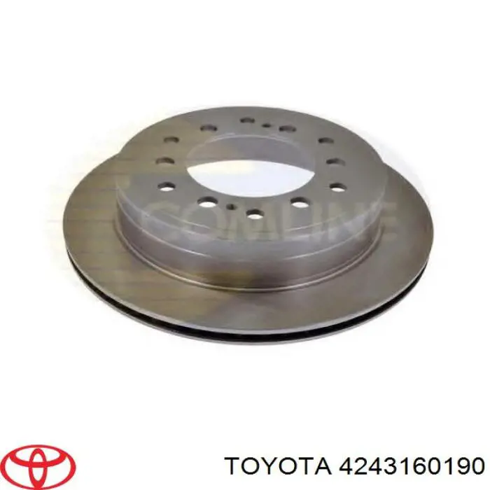 Disco de freno trasero 4243160190 Toyota