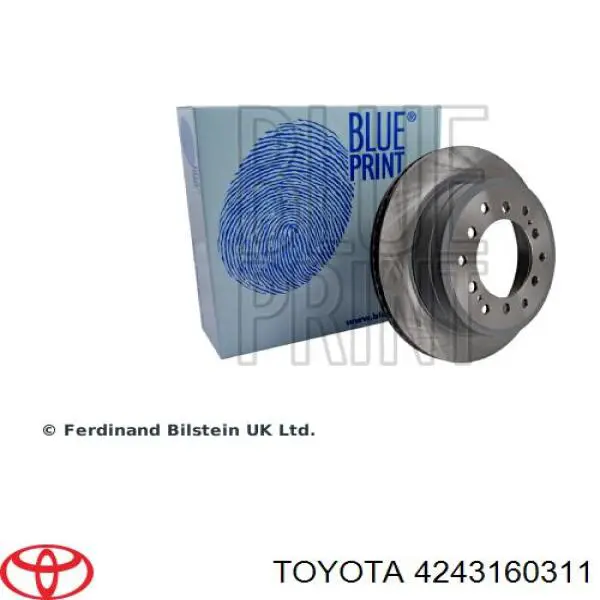 Disco do freio traseiro Toyota 4243160311