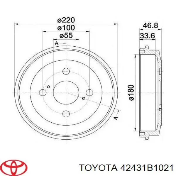 Тормозной барабан 42431B1020 Daihatsu