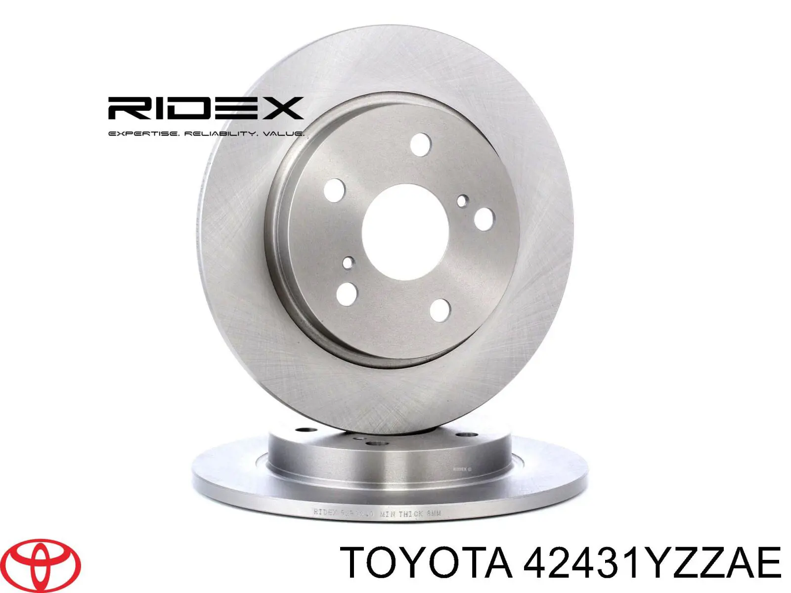 Купить 42431YZZAE Toyota Диск тормозной задний