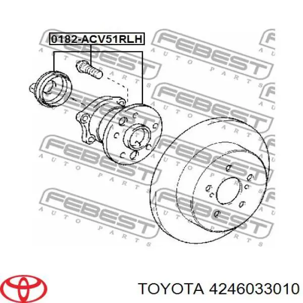 4246033010 Toyota ступица задняя левая