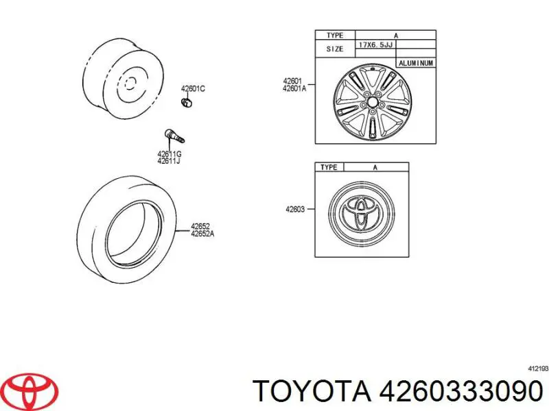 Колпак колесного диска на Toyota Camry V30