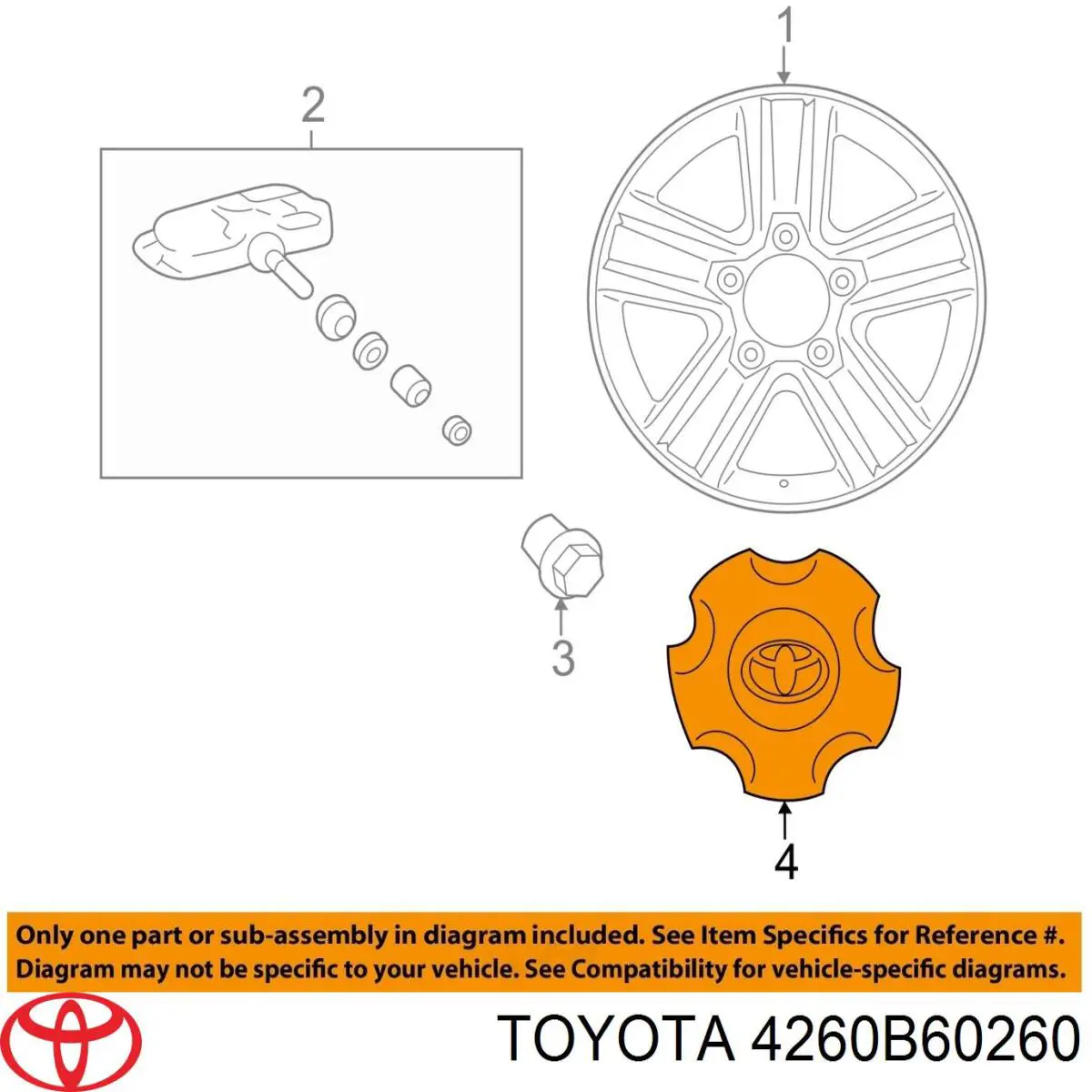 4260B60260 Toyota колпак колесного диска