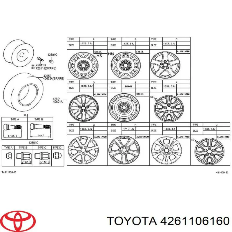 4261106160 Toyota 