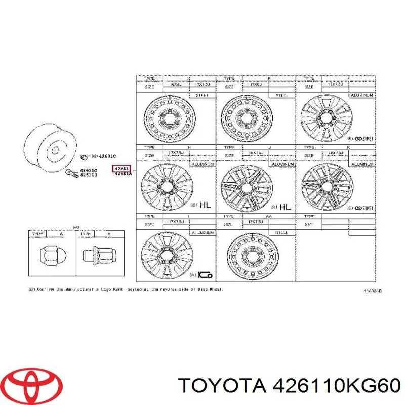 426110KG60 Toyota 