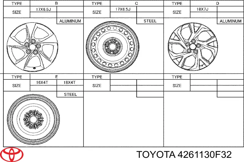 4261130F32 Toyota 