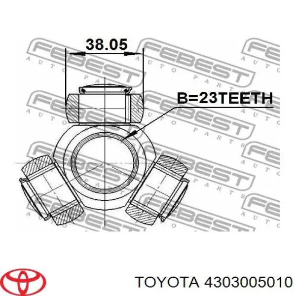 ШРУС внутренний передний правый Toyota 4303005010