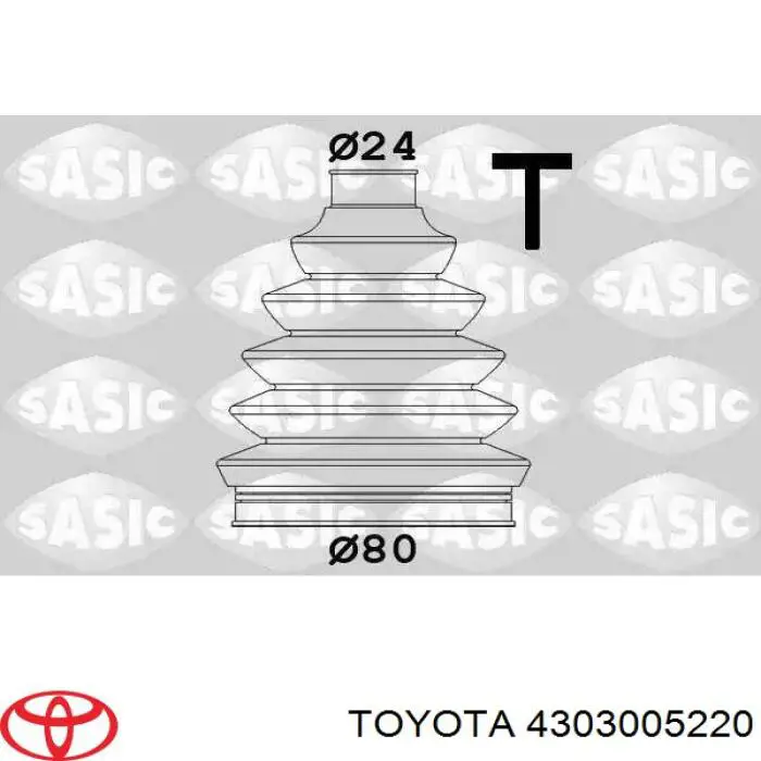 4303005220 Toyota шрус внутренний передний