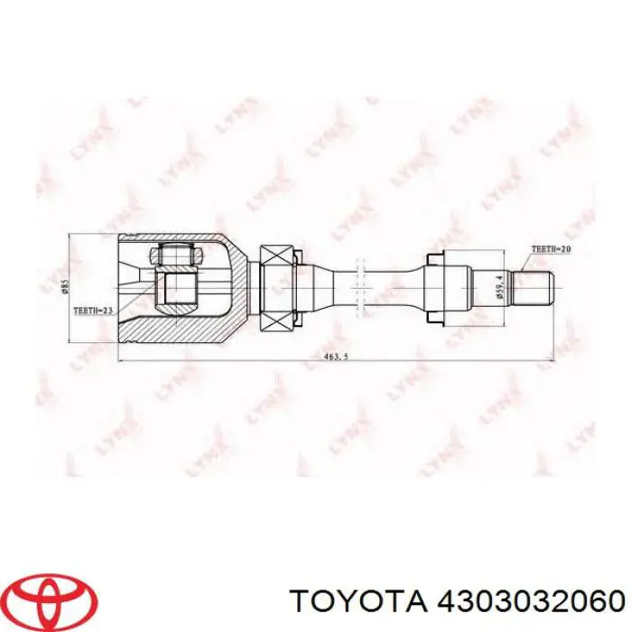 ШРУС внутренний задний на Toyota Carina E 
