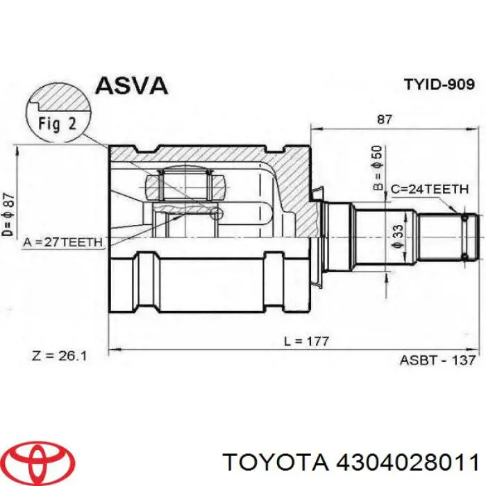 4304028011 Toyota