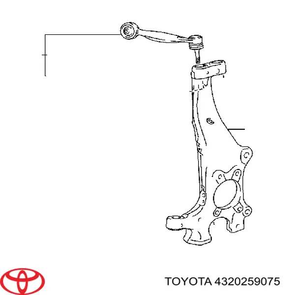 Цапфа - поворотний кулак передній, лівий 4320259075 Toyota/Lexus